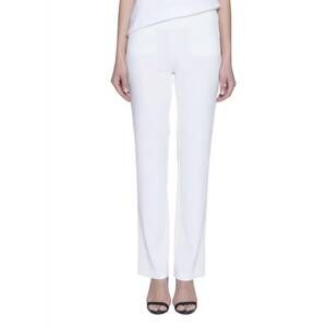 NEW PICADILLY pull-on straight leg pants in white